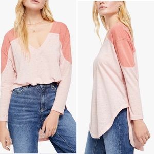 Free People Major Leagues Baseball Tee Pink
